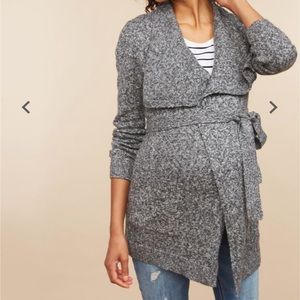 Motherhood Maternity Drape Collar Cardigan